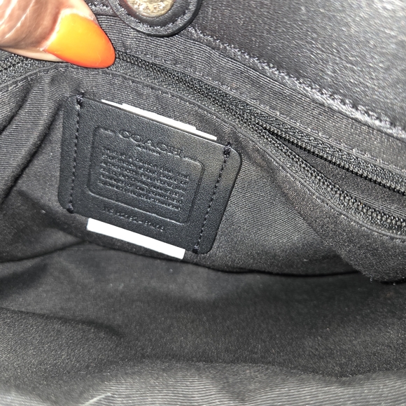 Coach Brown and Red Signature Tote Bag - Picture 7 of 8